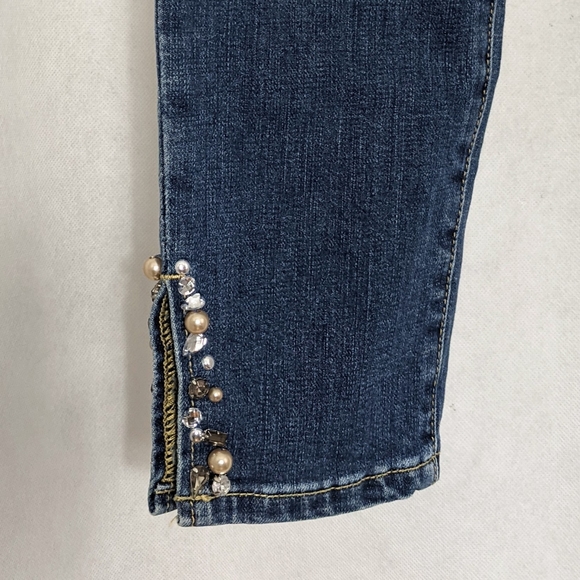 Icon Embellished Slit Ankle Cleo Skinny Jeans - Picture 4 of 7